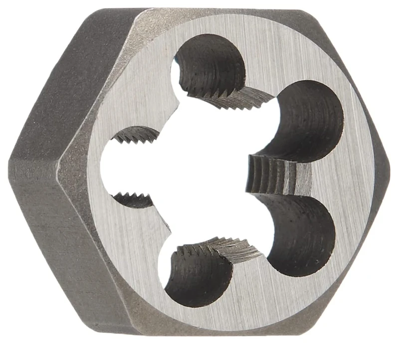 Drill America - DWTMHX27X2 m27 X 2 Carbon Steel Hex Rethreading Die, DWT Series