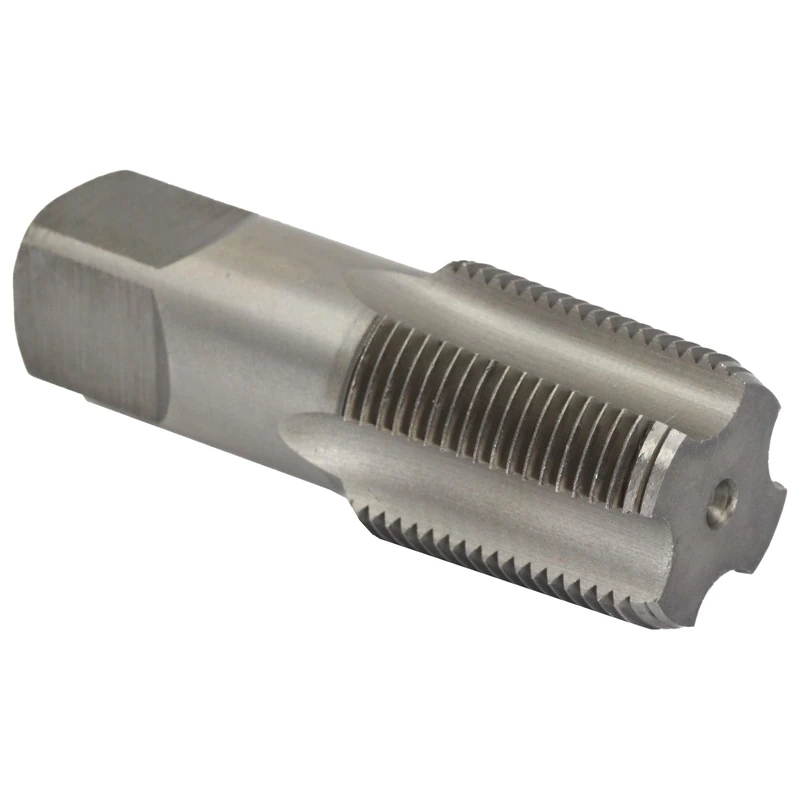 Drill America DWTPT Series Qualtech Carbon Steel Pipe Tap, Uncoated (Bright) Finish, Round with Square End Shank, 1-1/4"-11-1/2 NPT (Pack of 1)
