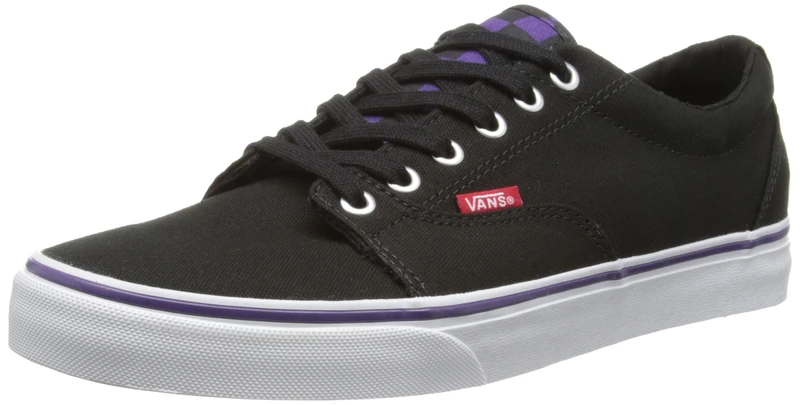 Vans Mens Kress Low-Top VVHLAUR Checkers/Black/Purple 10.5 UK, 45 EU
