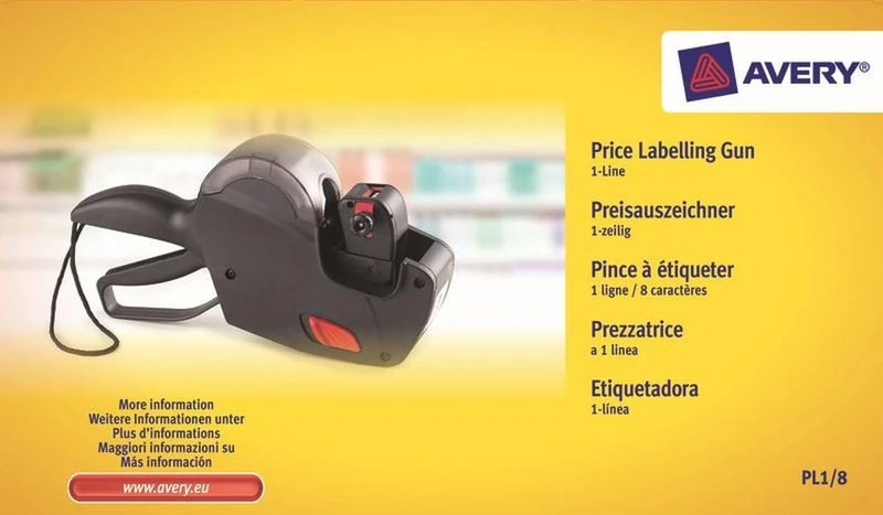 Avery Price Gun Starter Kit - Black with 1500 White Labels