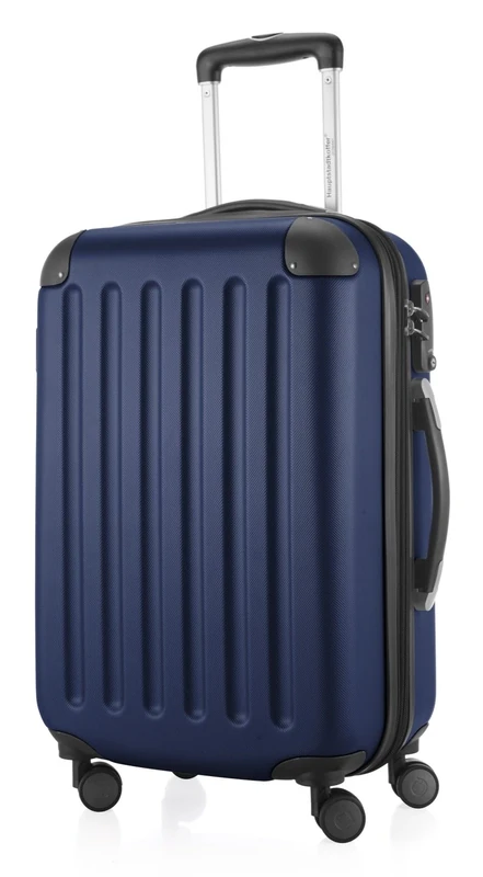 HAUPTSTADTKOFFER - Spree - Carry on luggage Suitcase Hardside Spinner Trolley Expandable. 55 cm, TSA, Darkblue