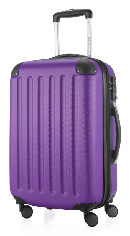 HAUPTSTADTKOFFER - Spree - Carry on luggage Suitcase Hardside Spinner Trolley Expandable 55 cm TSA, Purple