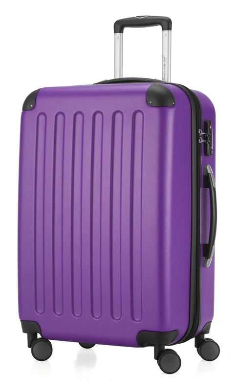HAUPTSTADTKOFFER - Spree - Luggage Suitcase Hardside Spinner Trolley Expandable 65 cm TSA, Purple