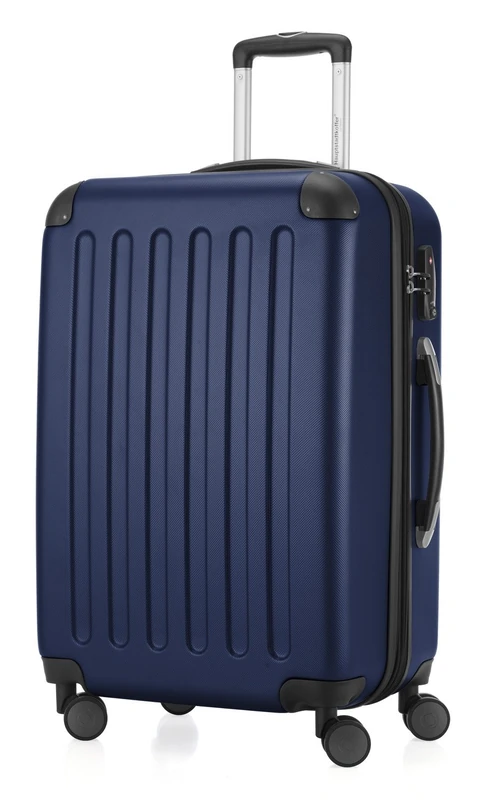 HAUPTSTADTKOFFER - Spree - Luggage Suitcase Hardside Spinner Trolley Expandable. 65 cm, TSA, Darkblue