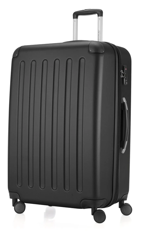 HAUPTSTADTKOFFER - Spree - Luggage Suitcase Hardside Spinner Trolley Expandable 75 cm TSA, Black