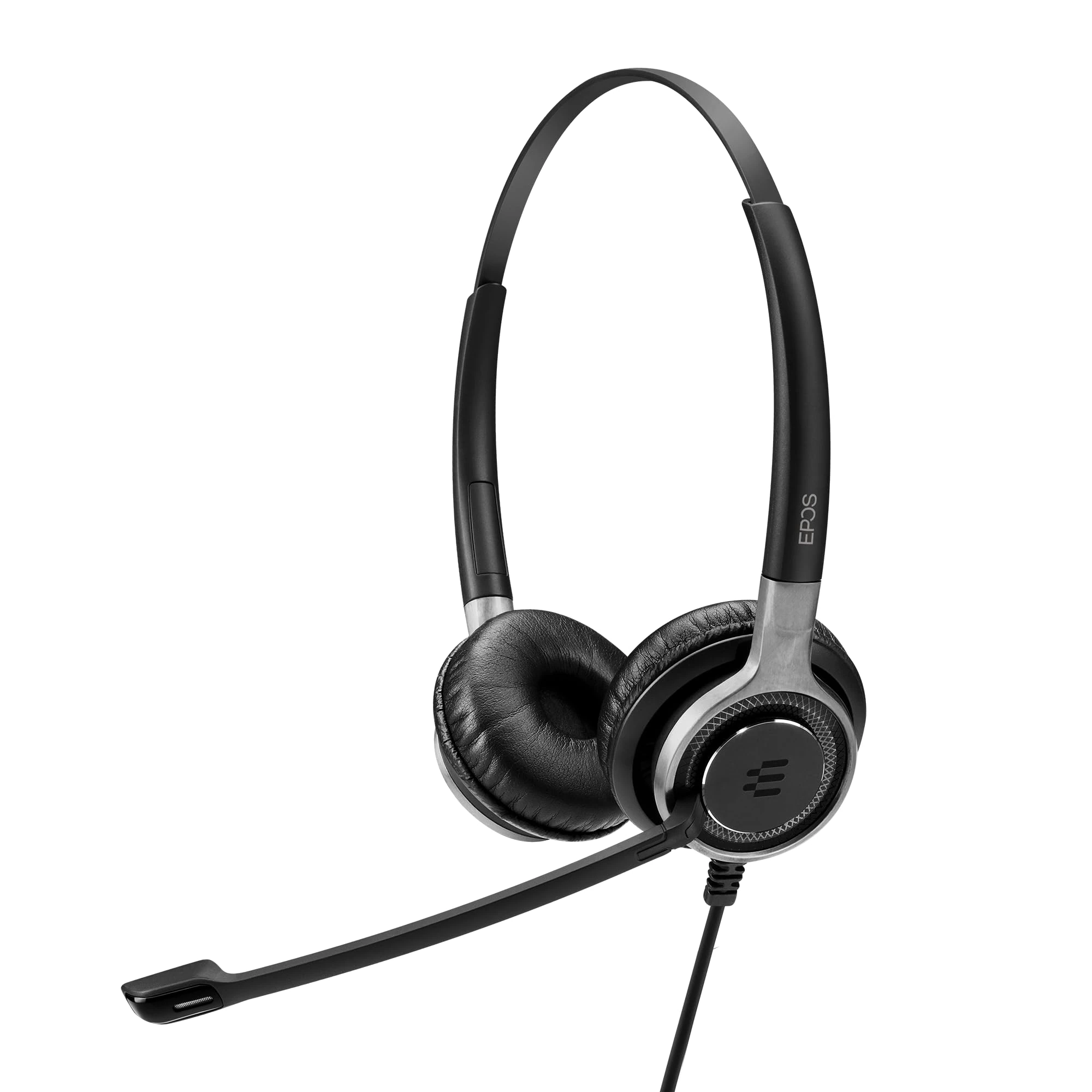 Sennheiser SC 660 USB ML Binaural Diadema Negro, Plata - Auriculares con micrófono (Centro de Llamadas/Oficina, Binaural, Diadema, Negro, Plata, Alámbrico, 2,9 m)