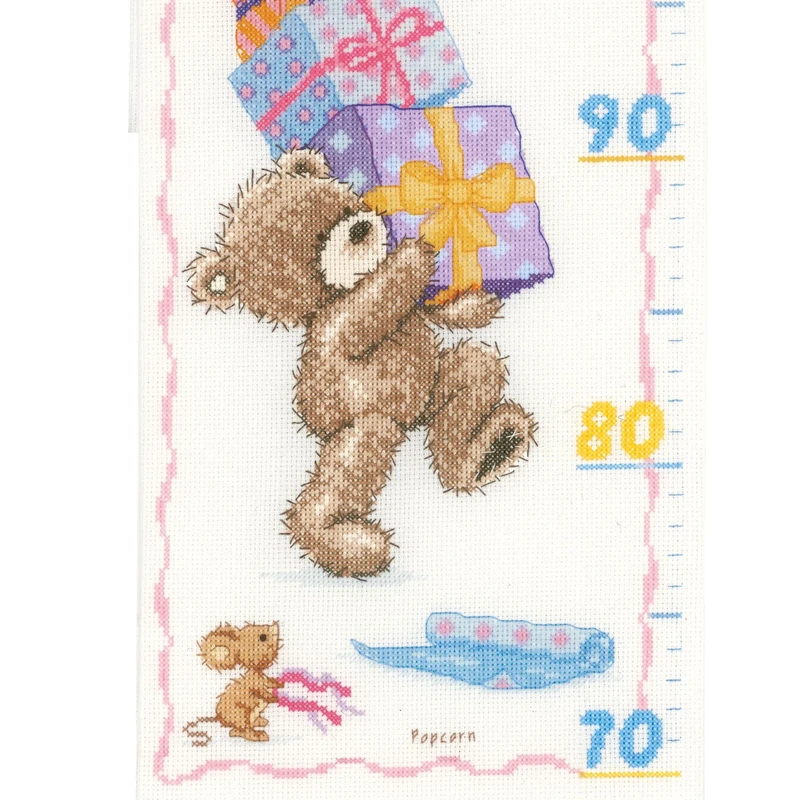 Vervaco Height Chart Birthday Counted Cross Stitch, Multi-Colour