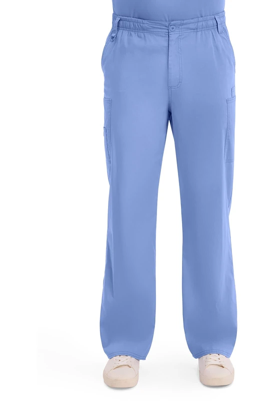 Dickies Men's Pull-On Pant with 7 Pockets Elastic Waistband with Button Closure 81006, Ceil Blue, 3X-Large Tall