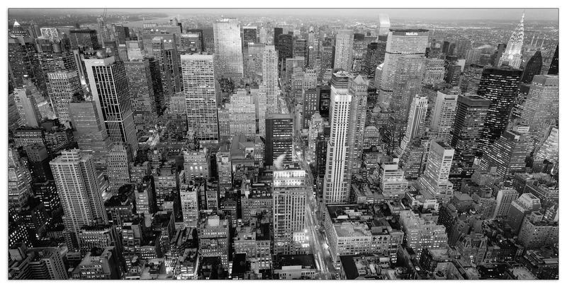 Artopweb Silberman Looking Up Fifth Avenue Decorative Panel, Multi-Colour, 87 x 43 cm - Image 1