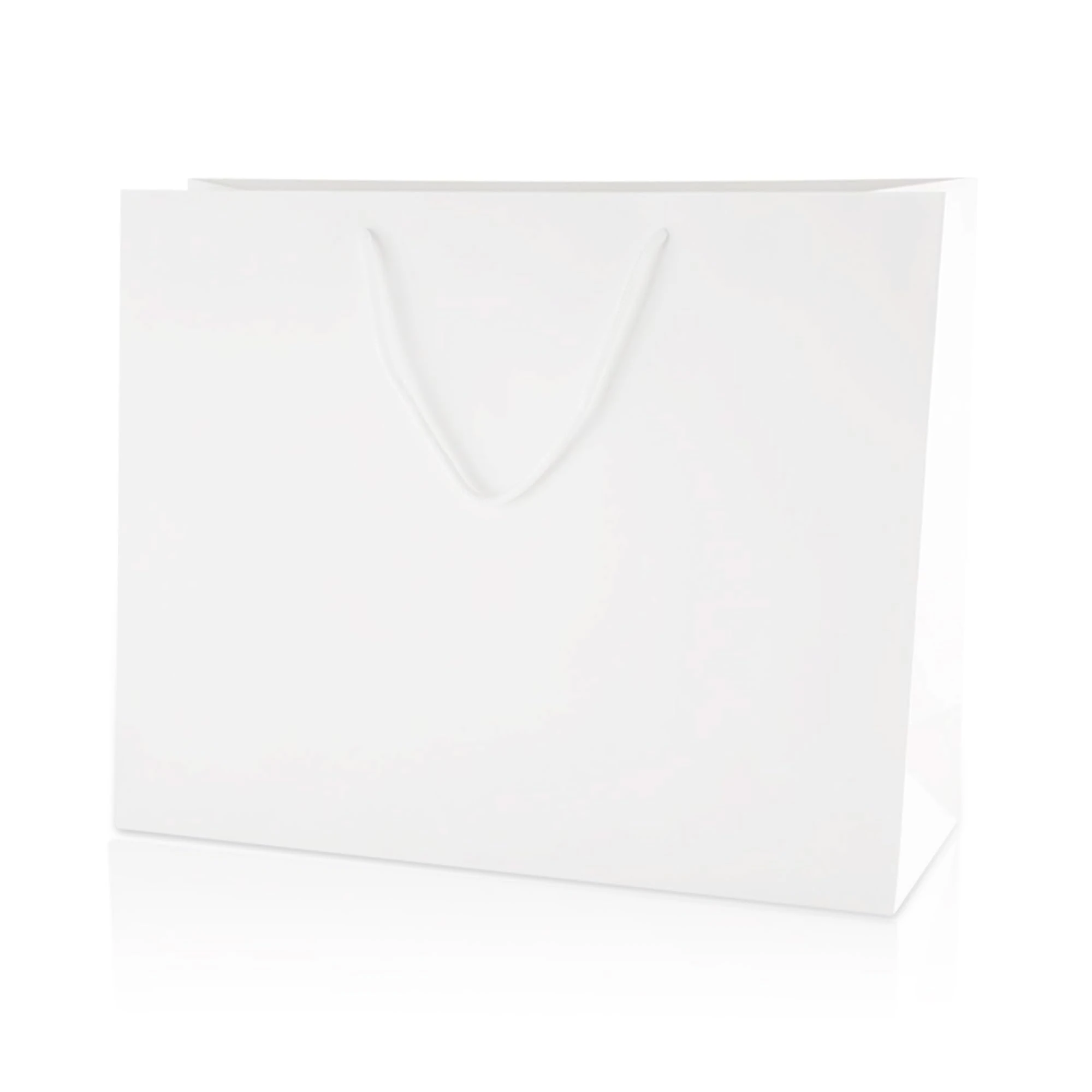 Thepaperbagstore 10× White Large Matt Laminated Gift Bags 40×30×13cm – 250 gsm Boutique Paper Bags with Rope Handles & Reinforced Base – Ideal for Gifts, Weddings, Retail & Corporate Use