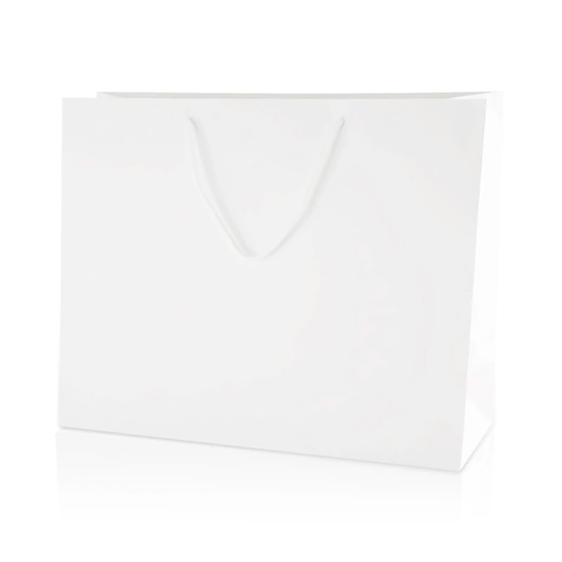 Thepaperbagstore 5 Pack White Matt Gift Bags 250gsm Rope Handles