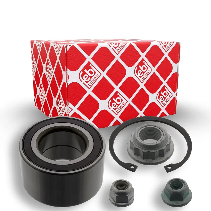 febi bilstein 39160 Wheel Bearing Kit with nuts, grease and circlip, pack of one