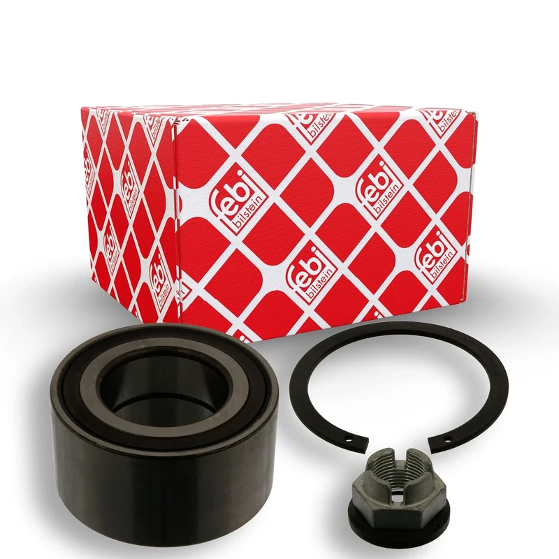 febi bilstein 39623 Wheel Bearing Kit with castle nut and circlip, pack of one