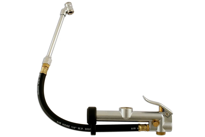 Laser 5443 Garage Tyre Inflator Gauge, Black