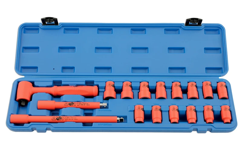 Laser 5483 Insulated Socket Set 3/8"D 17pc
