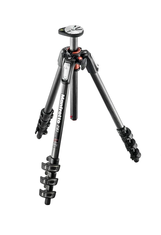 Manfrotto MT190CXPRO4 Carbon Fiber Tripod, 4-Section, for Mirrorless and DSLR Cameras, Black/Anthracite