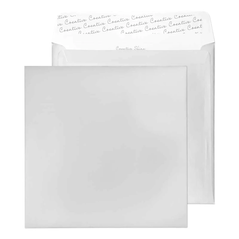 Blake Envelopes Creative Shine 512 Quadratische Briefumschläge Haftklebung Metallisch Silber 220 x 220 mm - 130g/m² | 250 Stück