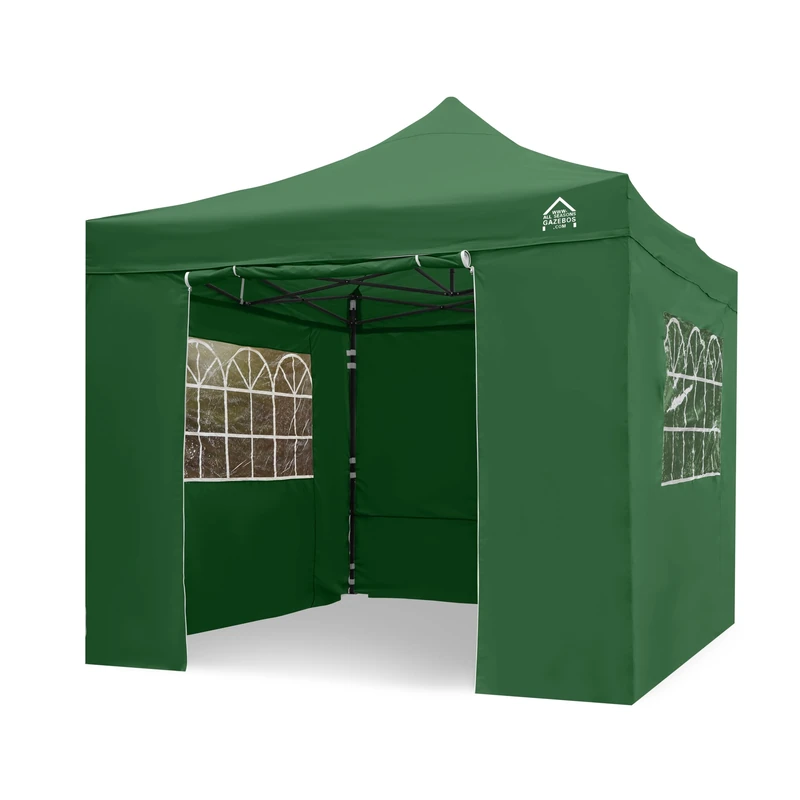 All Seasons Gazebos 3x3m Heavy Duty Fully Waterproof Pop up Gazebos and 4 Premium Side Walls – Green