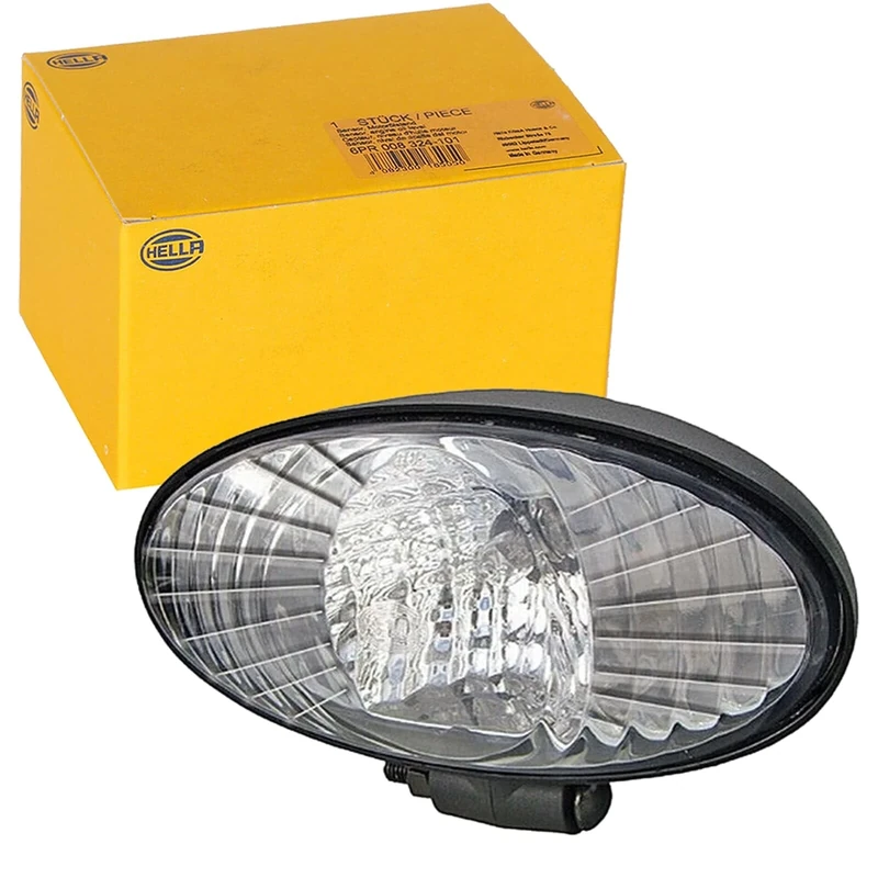 HELLA 1GB 996 186-051 Halogen-Worklight - Oval 90 - 12V - mounting/Bolted - Vertical/Swivelling Mounting Bracket - Short distance lighting - Plug: Protected contact plug