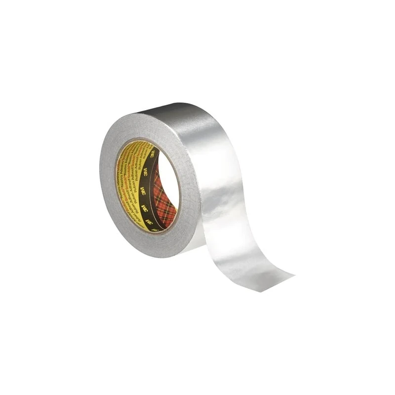 3M 1436 Aluminium Foil Tape, 50 mm x 50 m, Silver, Pack of 16