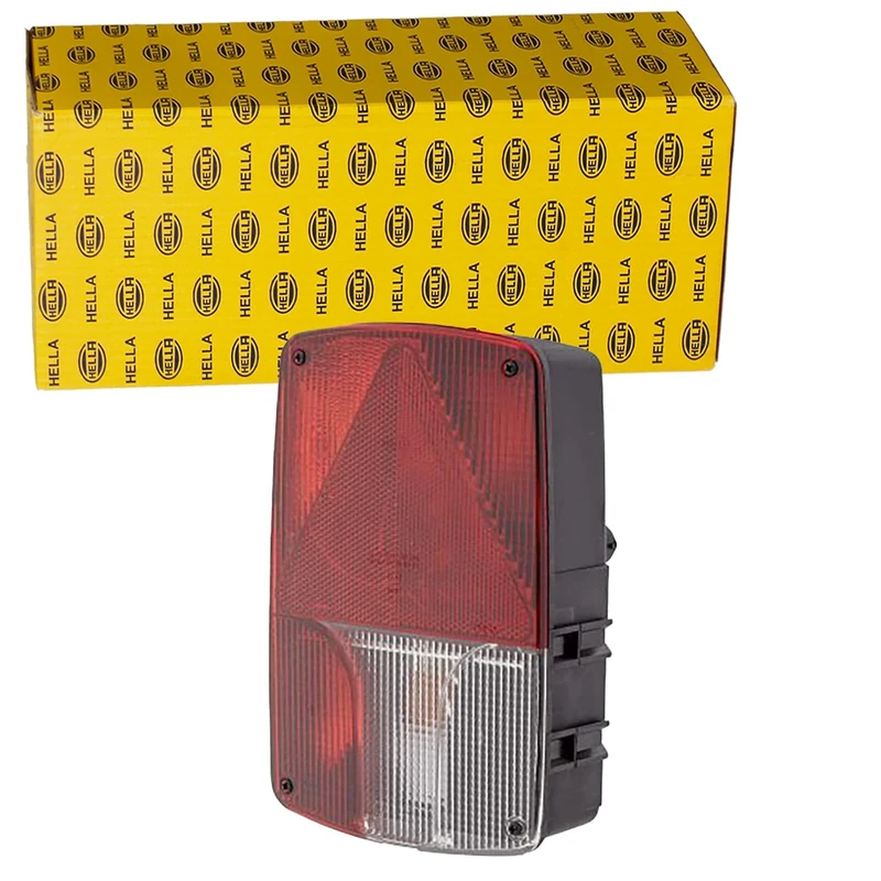 HELLA 2VA 998 233-271 Rearlight - Bulb - 12V - mounting/Bolted - Lens Colour: White / Red - Cable: 200mm - Plug: Round Plug - left - Quantity: 1