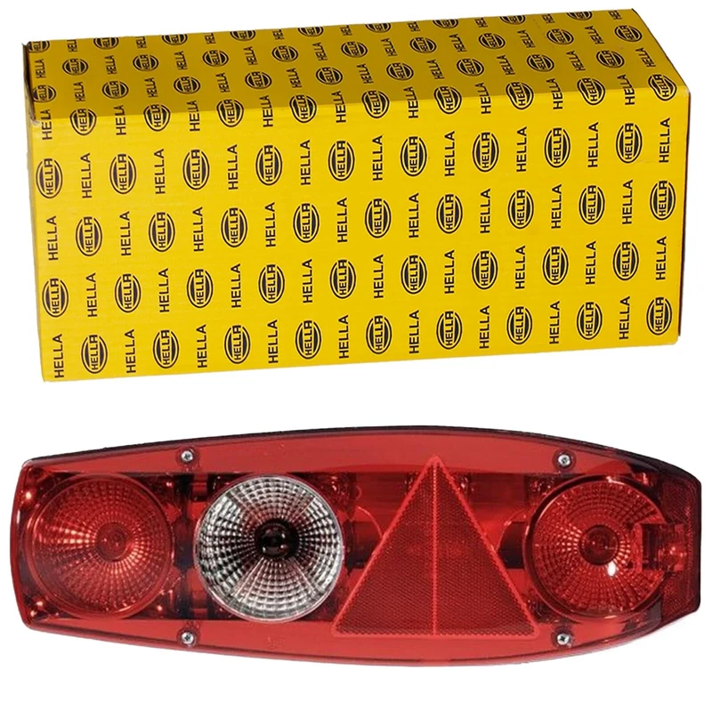 HELLA 2VA 341 419-021 Rearlight - Caraluna II - Bulb - 12V - Fitting/Bolted - Lens Colour: Red/Crystal clear - Plug: Blade Terminal - right - Quantity: 1