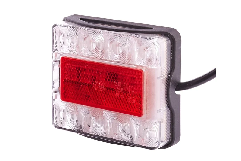 HELLA 2VA 980 720-001 Rearlight - LED - 12/24V - mounting/Bolted - Lens Colour: Red/transparent/transparent - Cable: 500mm - Plug: open cable ends - right/left