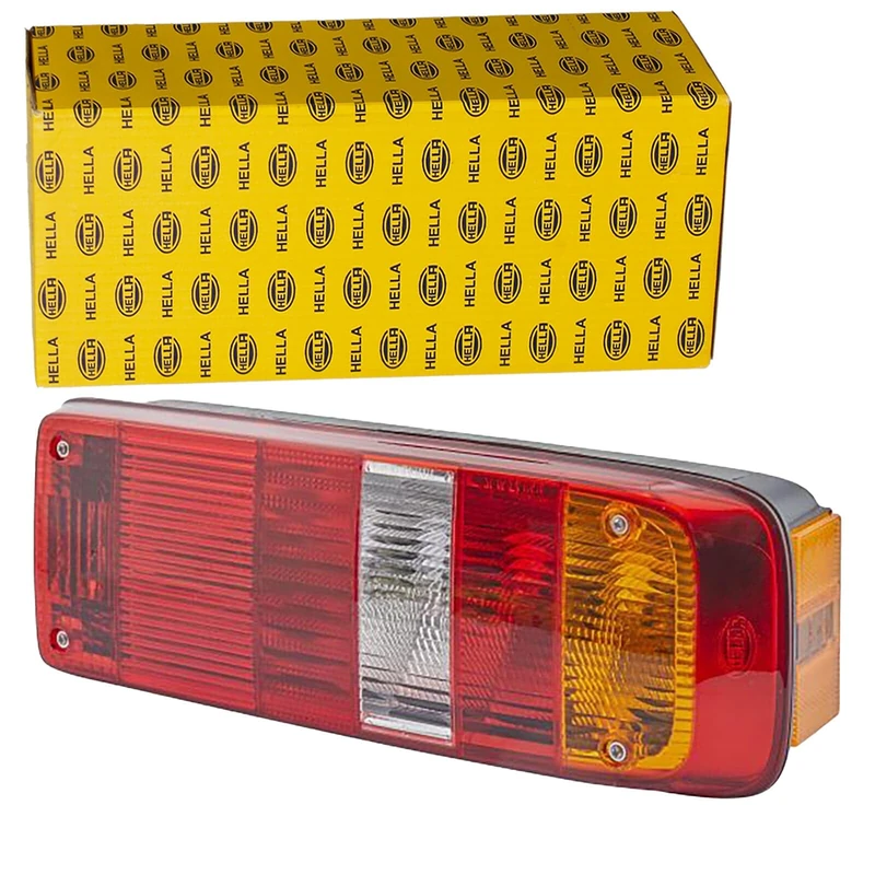 HELLA 2VP 340 888-011 Rearlight - Bulb - 24V - Fitting/Bolted - Lens Colour: Multi-coloured - Plug: Round Plug - left - Quantity: 1