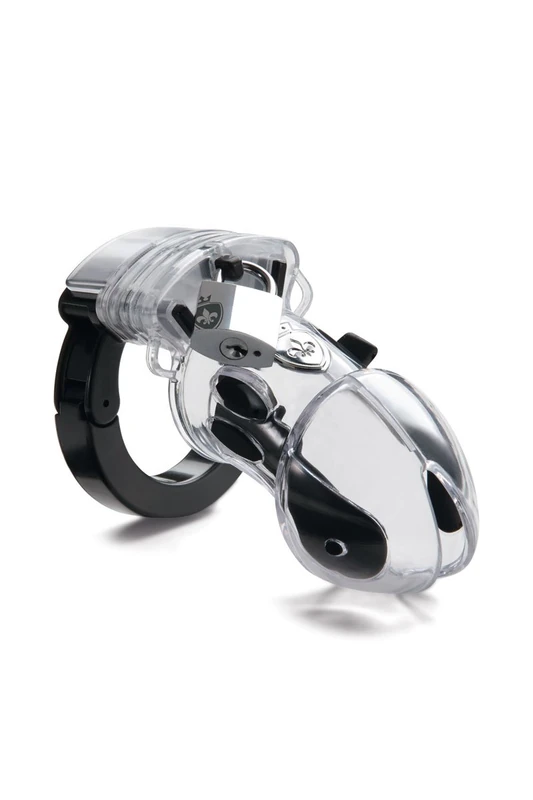 Mystim Pubic Enemy No 1 E-Stim Cock Cage, Clear