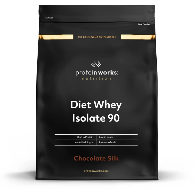 Protein Works - Diet Whey Protein Isolate 90 | Whey Isolate Protein Powder | Low Calorie Protein Shake | 80 Servings | Chocolate Silk | 2kg