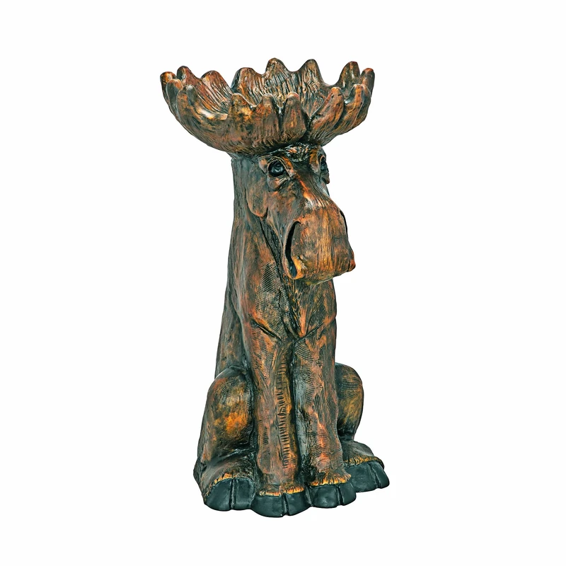 Design Toscano EU1380 Cabin Fever Moose Garden Statue,brown