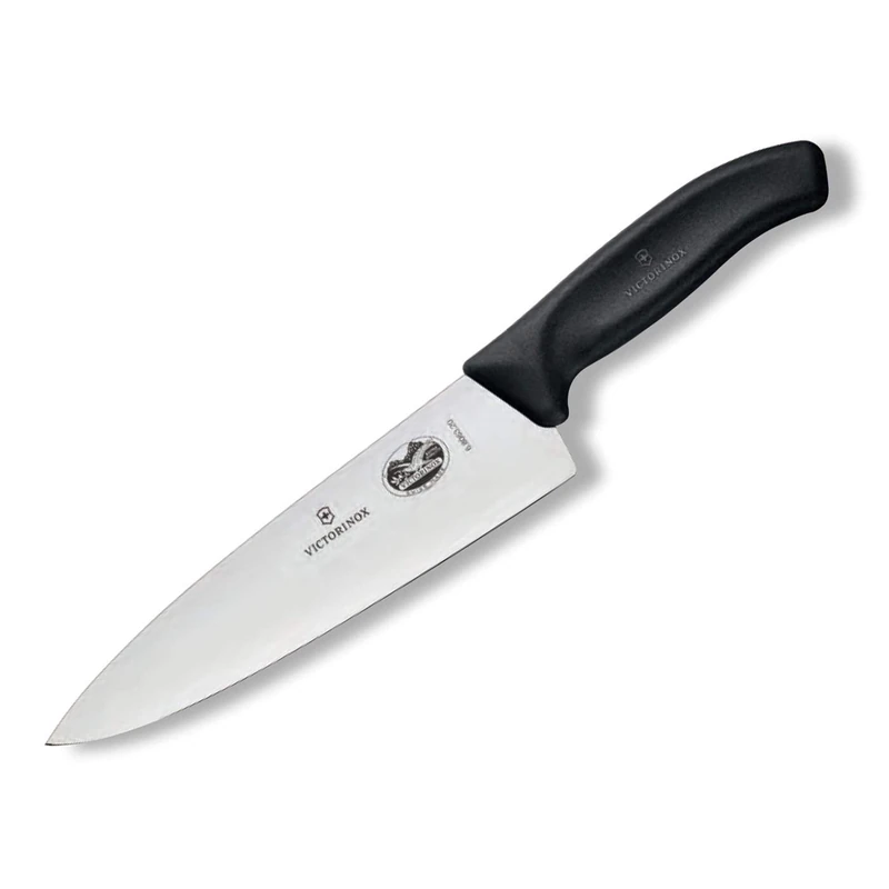 Victorinox Swiss Classic, Carving Knife, Extra Sharp Blade, Straight Edge, 20 cm, Plastic Handle, Stainless Steel, Black
