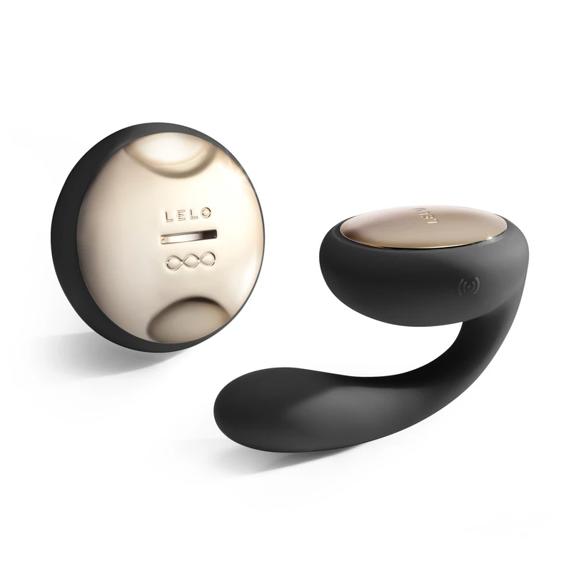 LELO IDA Adult Massager for Couples Black, Rotating and Vibrating Remote Controlled Couples Pleasure Toy