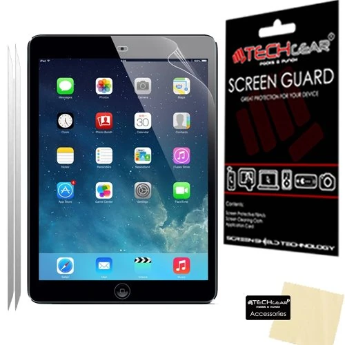 TECHGEAR [Pack of 2] Screen Protectors for iPad Air 9.7" & Air 2 (iPad 5 & 6) Clear Screen Protector Guard Covers Compatible with Apple iPad Air & Air 2 (iPad 5 & iPad 6) with Cloth & Applicator Card
