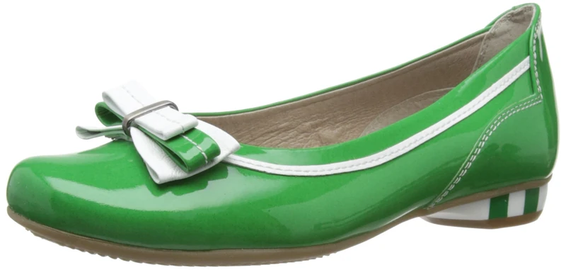 Softwaves Womens Beauty Sripe Ballet Flats 6.08.10 Verniz Citron/White 6 UK, 39 EU - Image 1