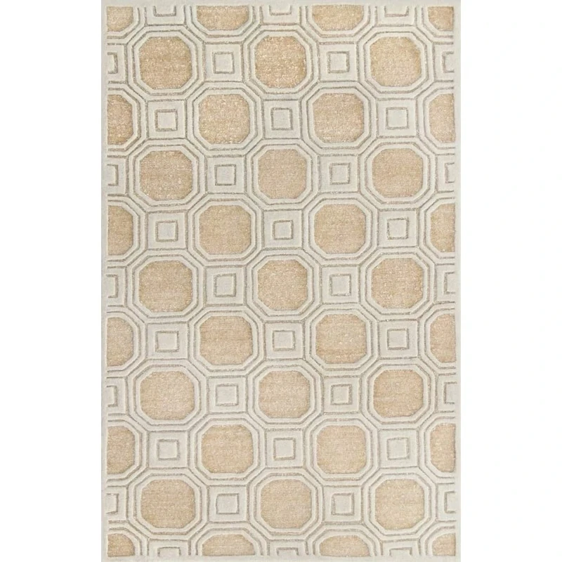 Safavieh Federica Area Rug, Hand Tufted Wool Carpet in Ivory / Caramel, 152 X 243 cm