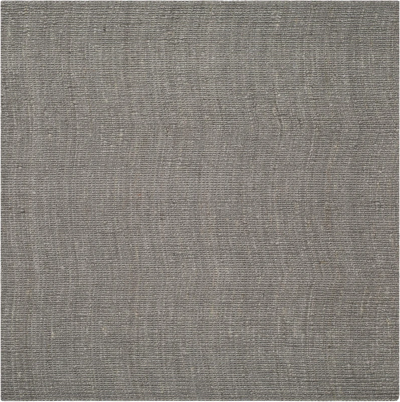 Safavieh Natural Fiber Indoor Hand Made Square Area Rug, Natural Fiber Collection, NF447, in Light Grey, 183 X 183 cm for Living Room, Bedroom or Any Indoor Space