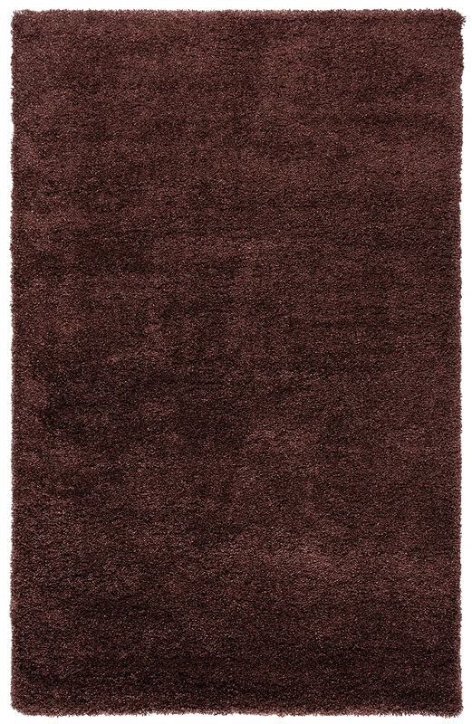 Safavieh Shaggy Indoor Woven Runner Area Rug, Milan Shag Collection, SG180, in Brown, 155 x 244 cm for Living Room, Bedroom or Any Indoor Space