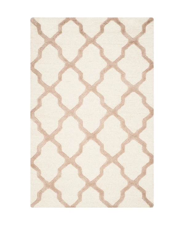 Safavieh Ava Textured Area Rug, Hand Tufted Wool Carpet in Ivory / Beige, 120 X 180 cm - Image 1