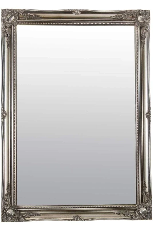 EXTRA LARGE SILVER Antique Style Wall Mirror - Size: 42 x 30 inches (105 x 75 cm)