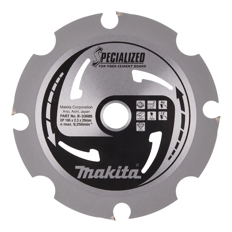 Makita B-33685 Specialized Blade for Fibre Cement Board 165x20x4T