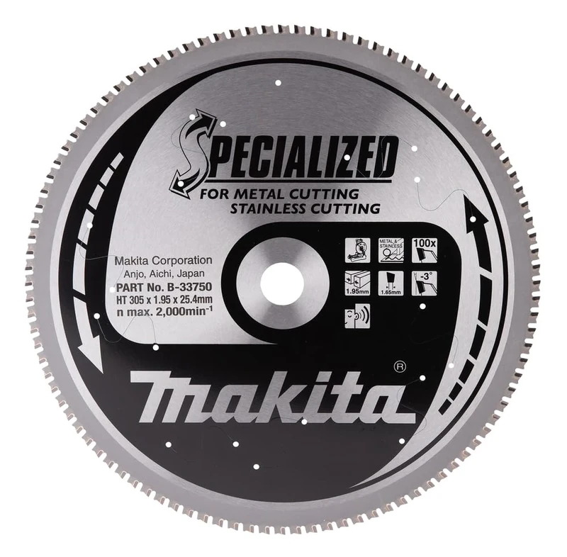 Makita B-33750 Specialized Blade for Metal and Stainless Cutting 305x25.4x100T