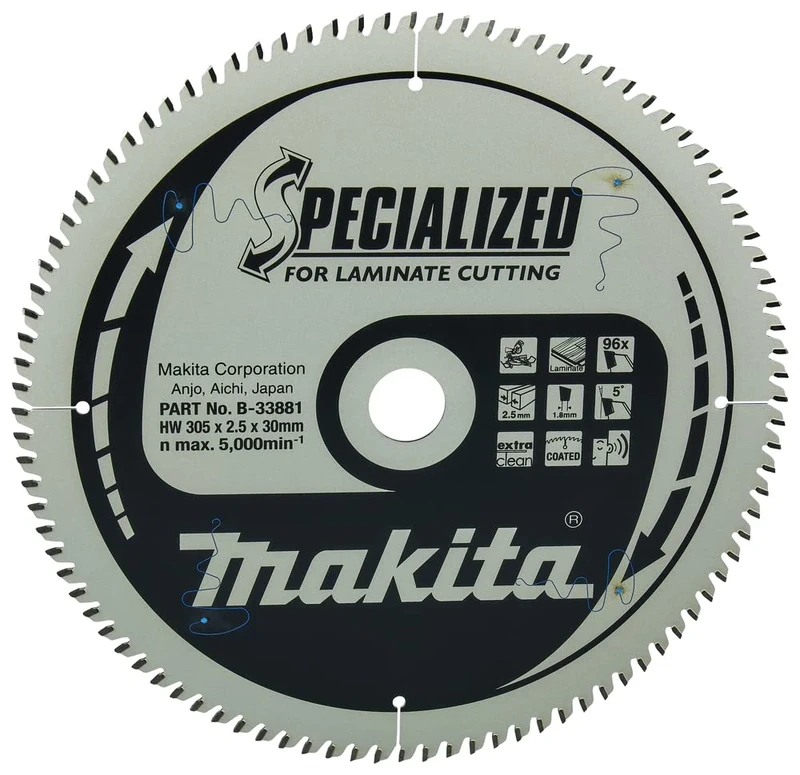 Makita B-33881 Specialized Blade for Laminate and Wood Cutting 305x30x96T