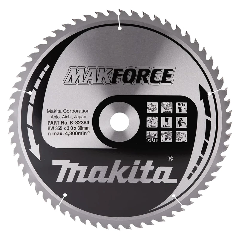 Makita B-32384 MAKFORCE TCT Saw Blade 355x30x60T