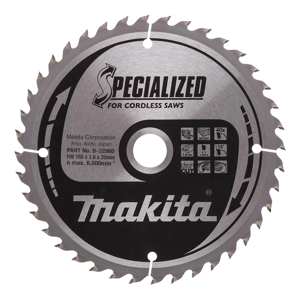 Makita B-32960 Specialized Blade for Cordless Saws 165x20x40T