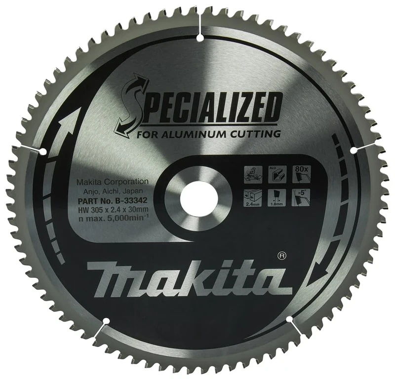 Makita B-33342 Specialized Aluminium Cutting Saw Blade 305x30x80T