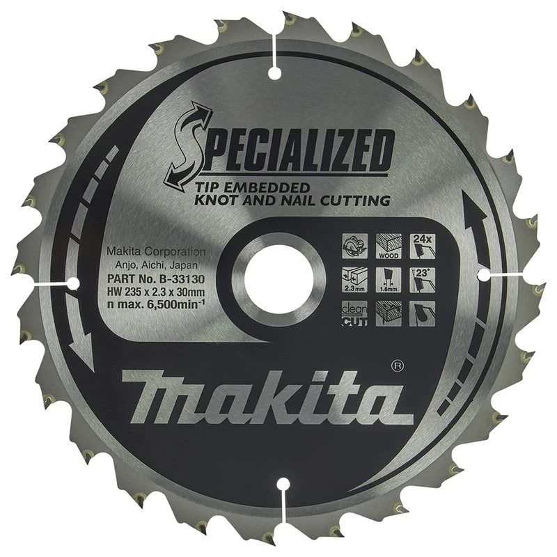Makita B-33130 Specialized Tip Embedded Saw Blade 235x30x24T