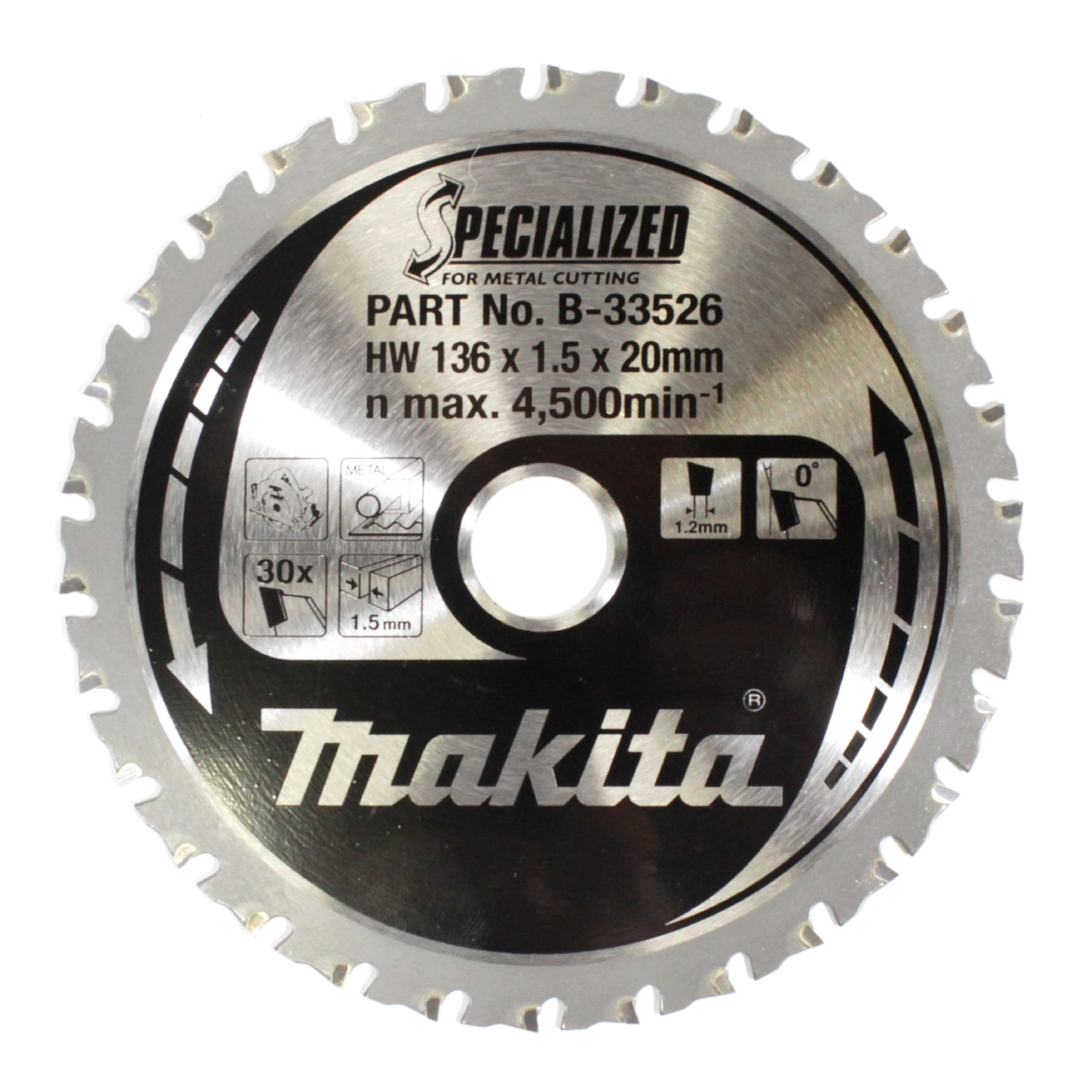 Makita B-33526 Specialized Blade for Cordless Saws 136x20x30T