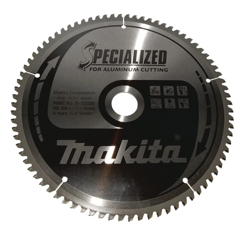 Makita B-33320 Specialized Aluminium Cutting Saw Blade 260x30x80T