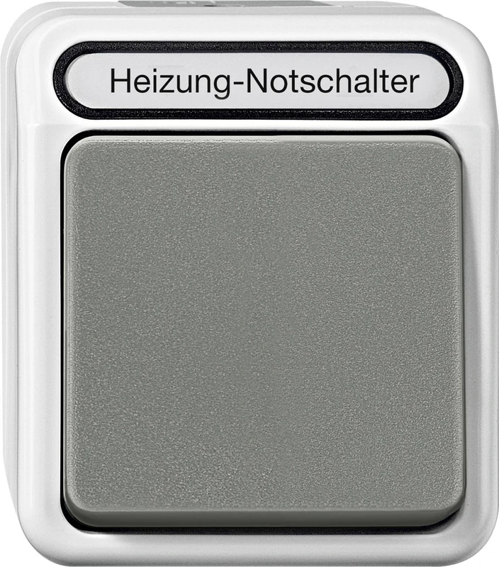 Merten Heating emergency switch off/change, 1-pole, KO. Light Aqua Star Light Grey MEG3448 8029